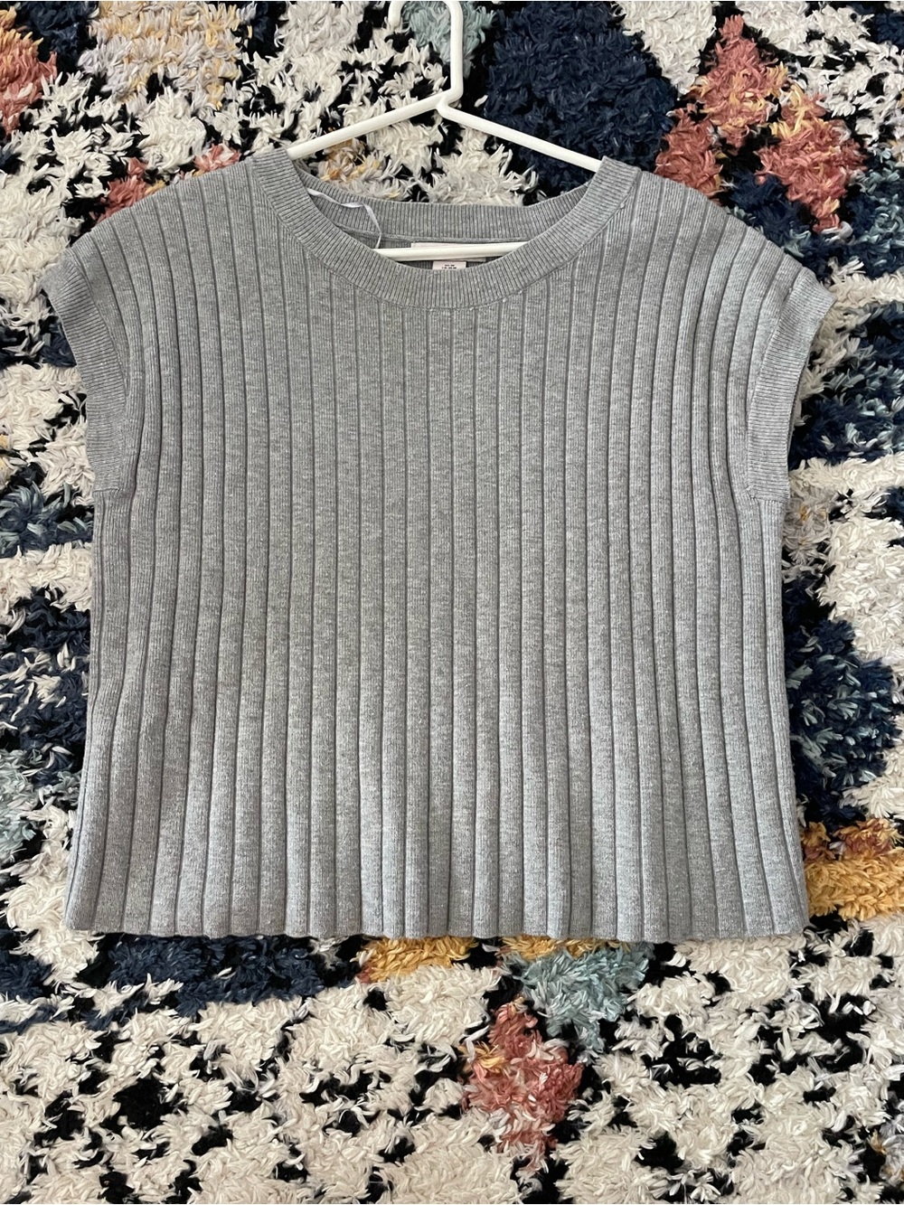 Sincerely Jules Gray Ribbed Knit Tank Top